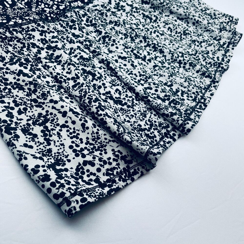 ~ Lululemon 10 Pace Rival Skirt Tennis Pickleball FlawNoShorts Black White - Picture 14 of 16